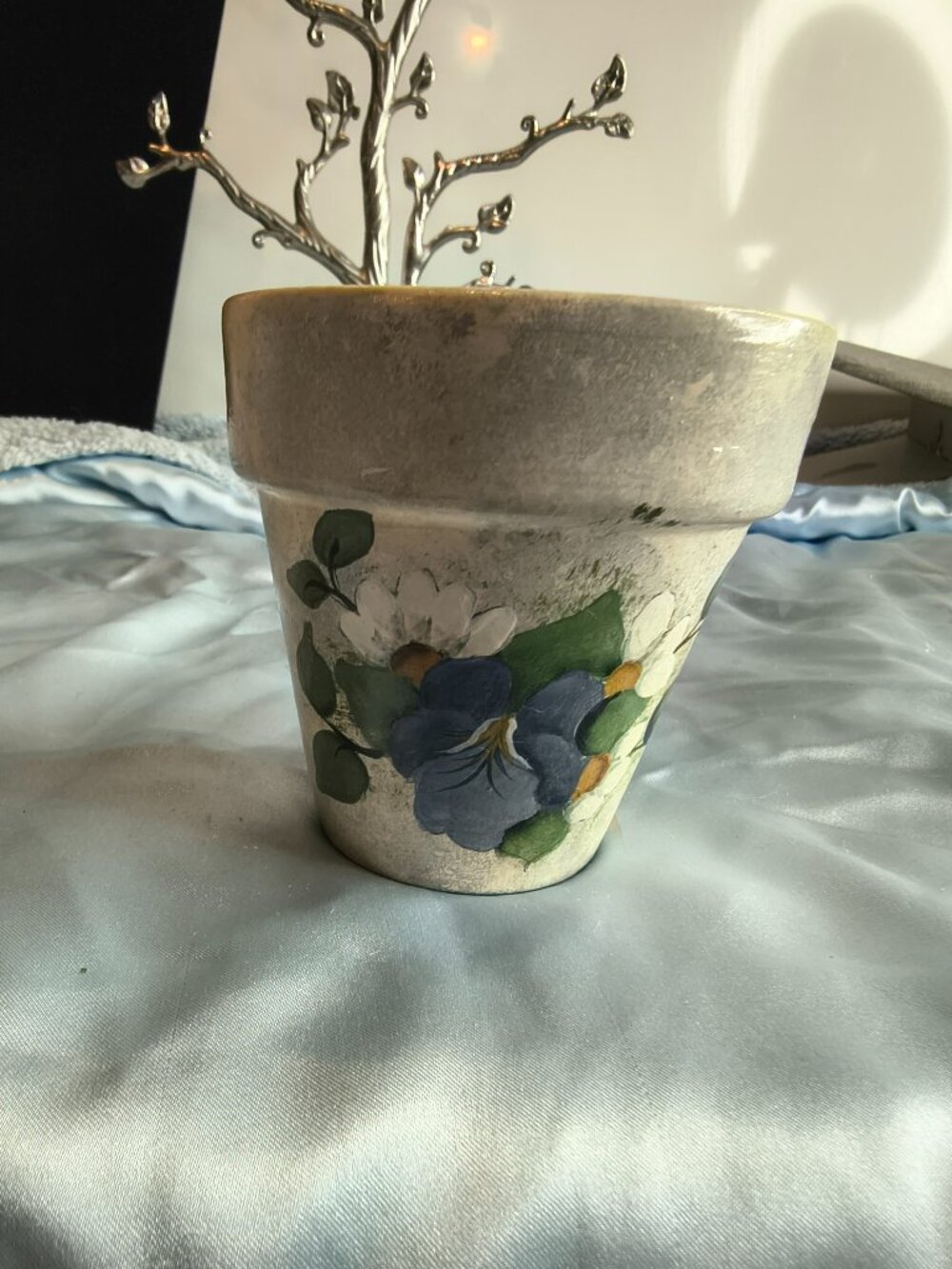 Hand Painted Art Pottery Planter